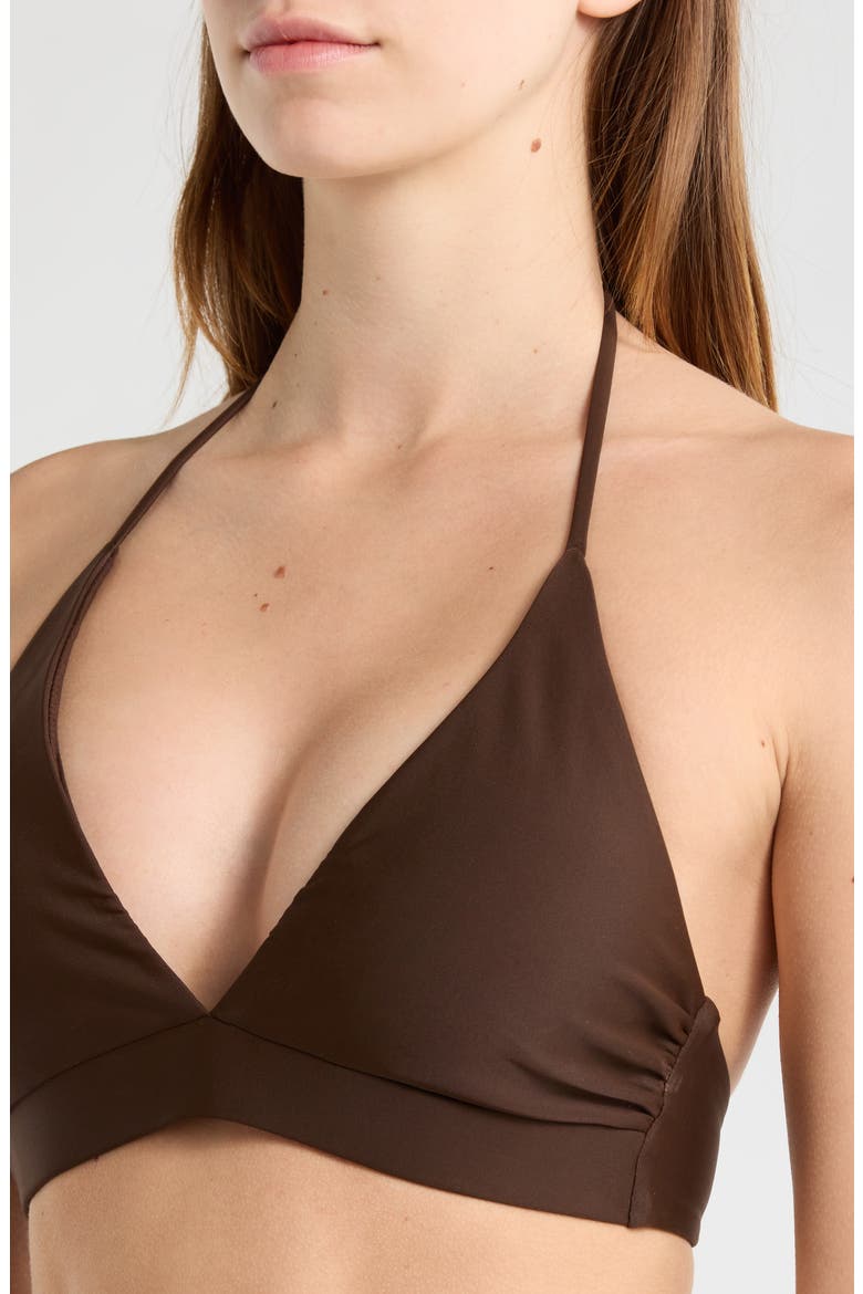 Gari Halter Bikini Top, Alternate, color, BEACH BROWN