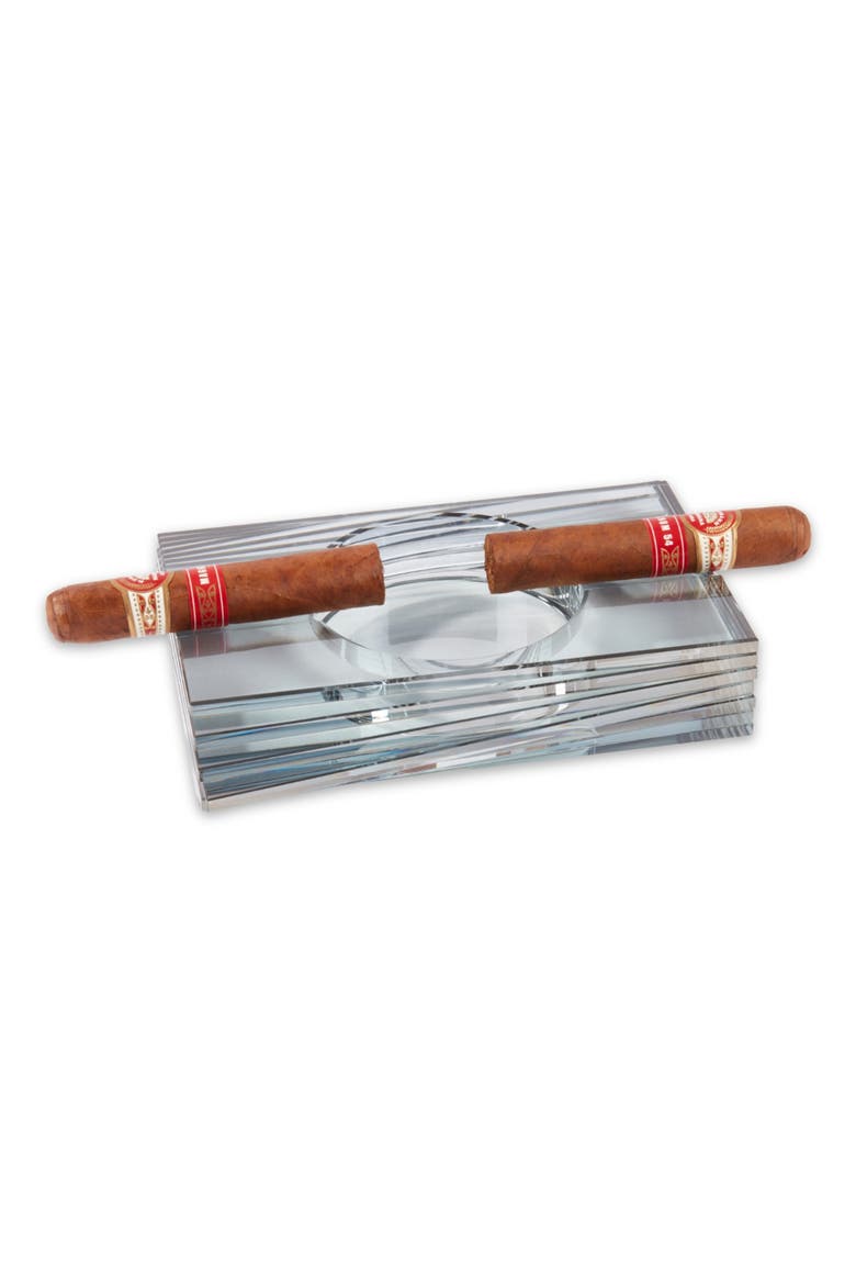 Gemini Crystal Ashtray, Alternate, color, CLEAR