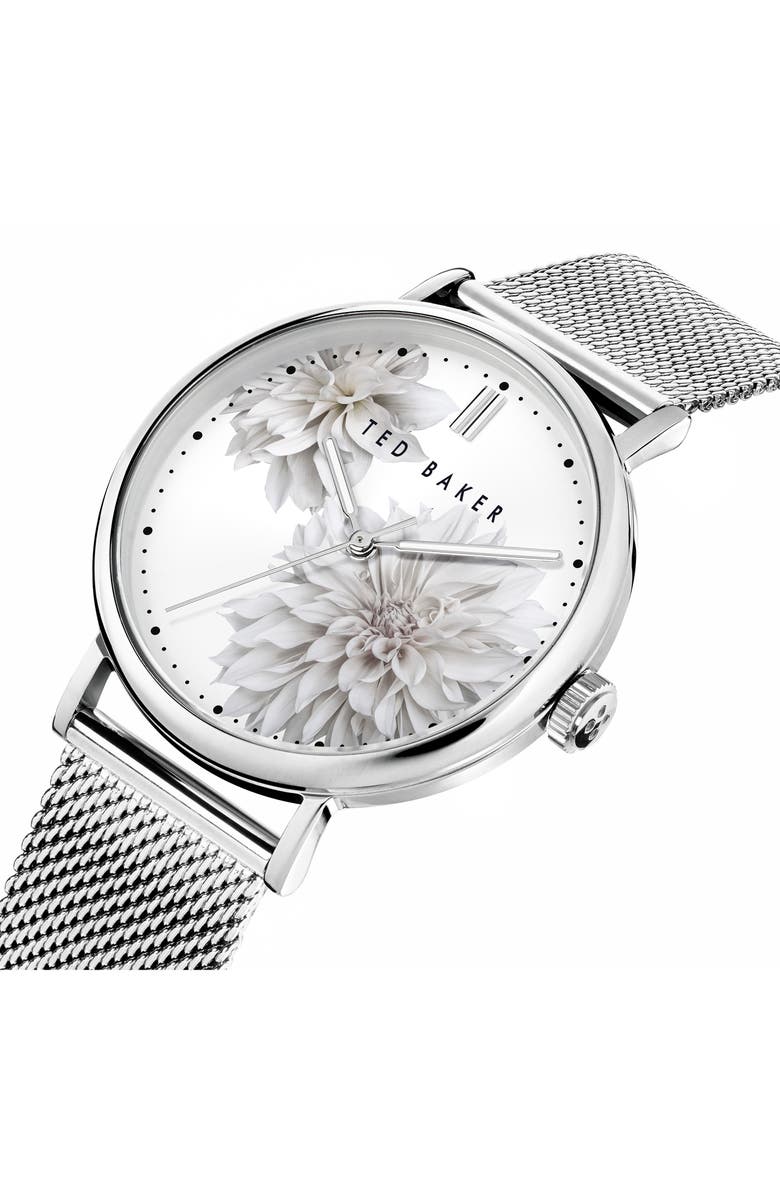 Ted Baker London Phylipa Peonia Mesh Strap Watch, 37mm, Alternate, color,