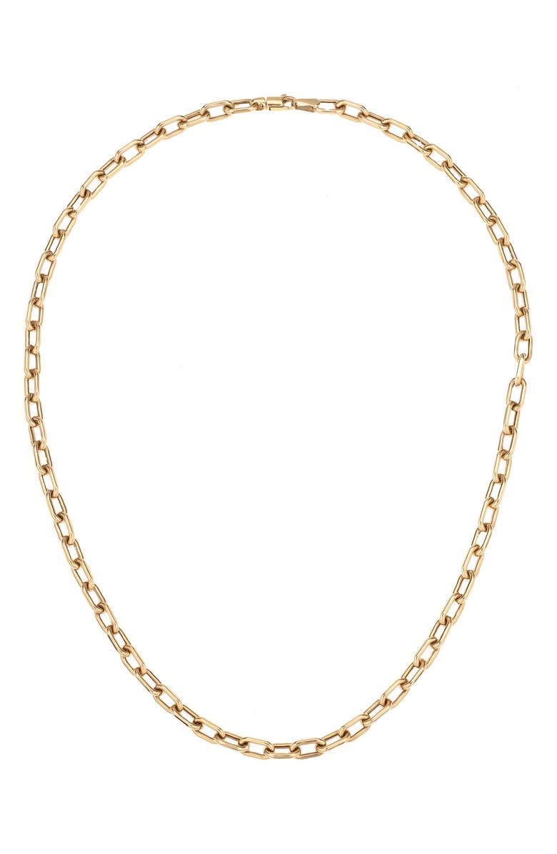Adina Reyter Italian Chain Link Necklace, 4mm, Alternate, color, Yellow Gold