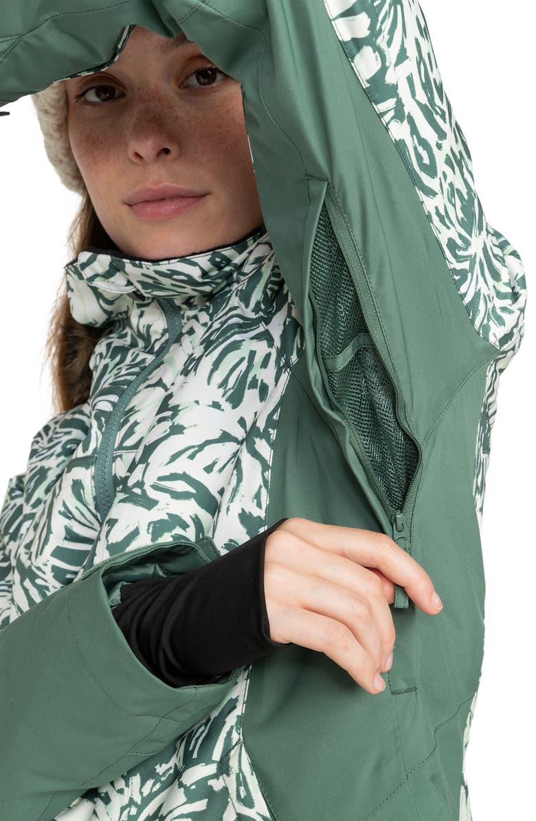 Roxy Jet Ski Premium Snow Jacket with Removable Faux Fur Trim and Hood, Alternate, color,