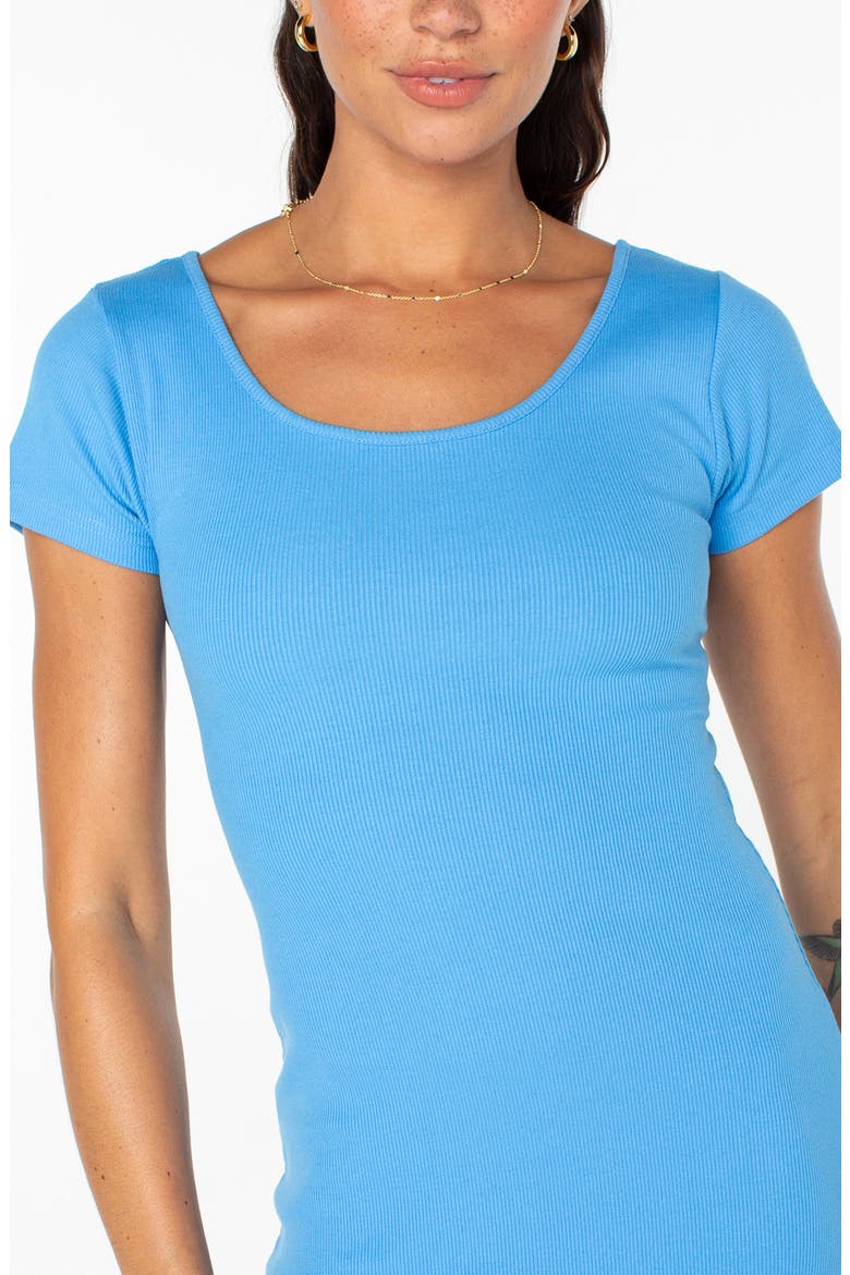 Good Keepsake Cutout Minidress, Alternate, color, AZURE BLUE SOLID