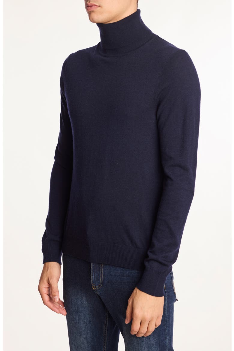 Fine Gauge Turtleneck Sweater, Alternate, color, NAVY