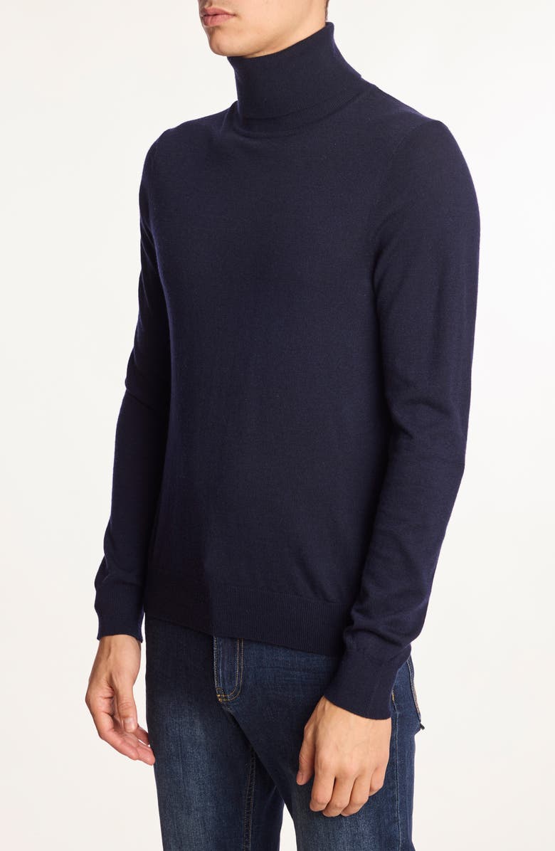 PAISLEY & GRAY Fine Gauge Turtleneck Sweater, Alternate, color, Navy