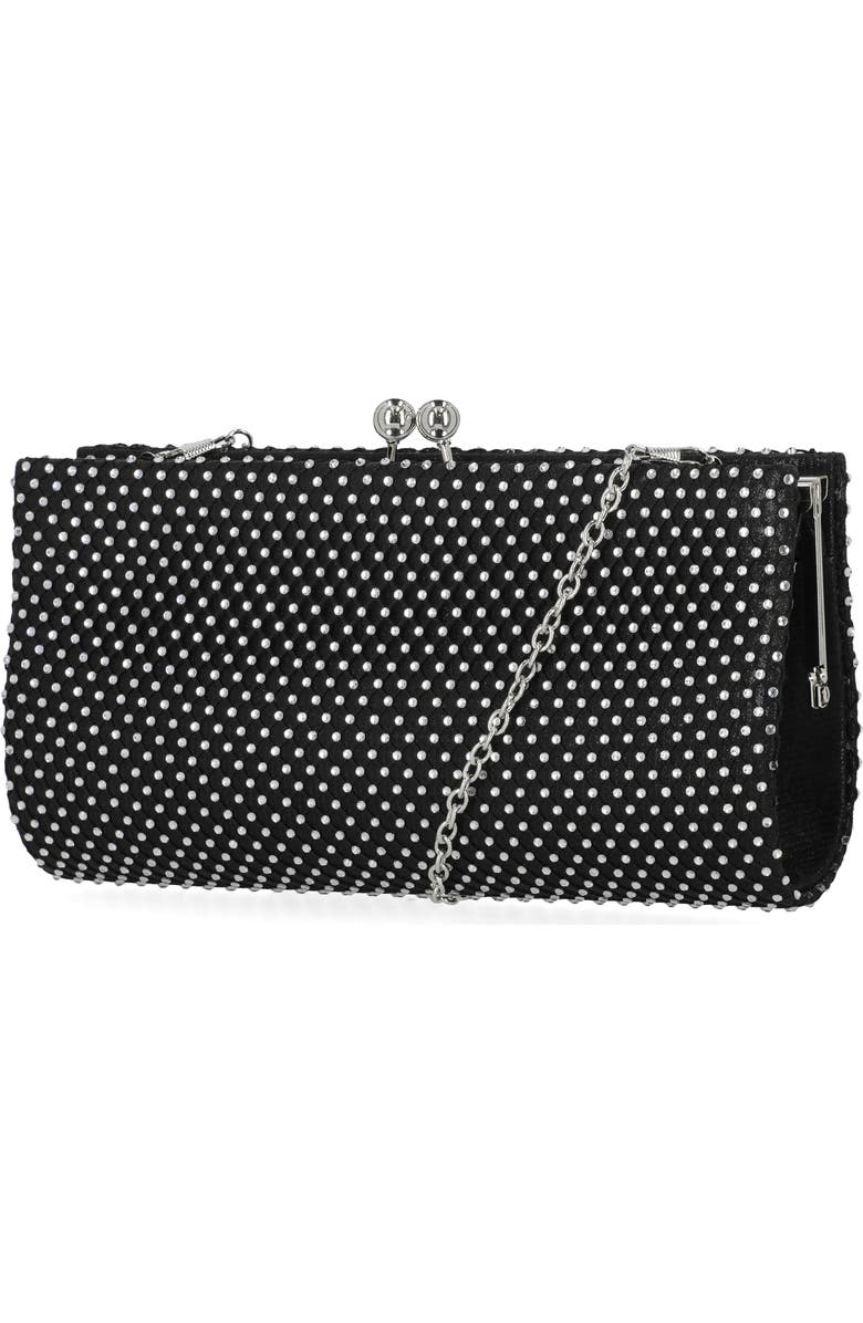Jessica McClintock Jean Crystal Embellished Clutch, Alternate, color, Black