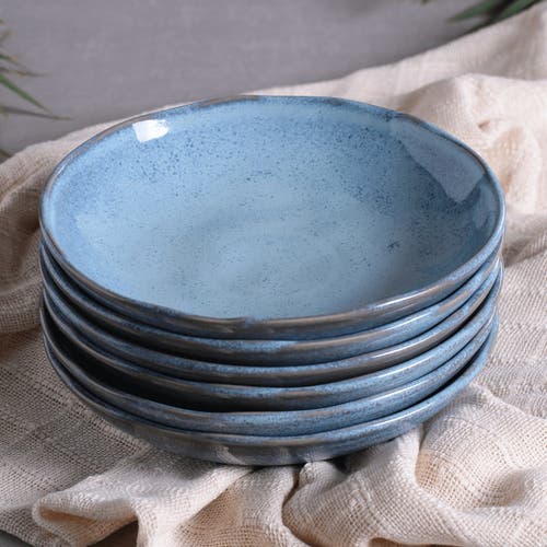 Porto Brasil Pasta Plate Set Of 6 In Blue