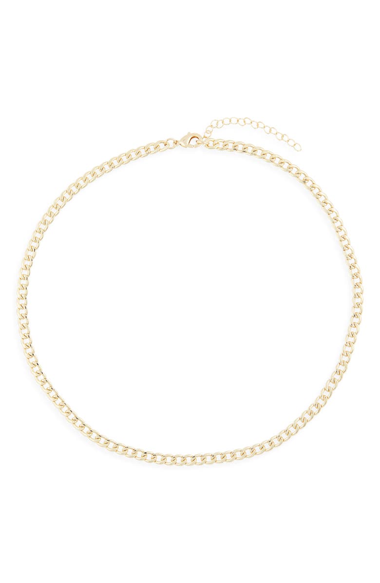 NORDSTROM RACK Curb Link Chain Necklace, Main, color, Gold