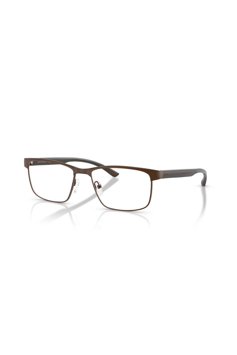 58mm Rectangle optical glasses, Main, color, Brown