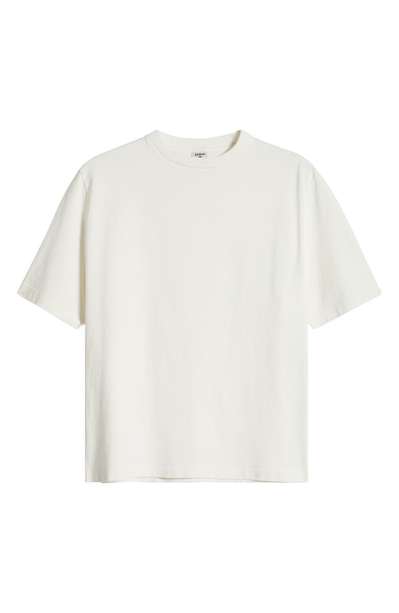 EDWIN Solid White Cotton T-Shirt, Alternate, color, White