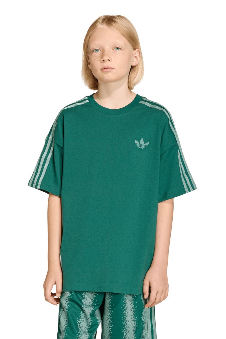 Kids' Minecraft 3-Stripes Graphic T-Shirt, Alternate, color, COLLEGIATE GREEN