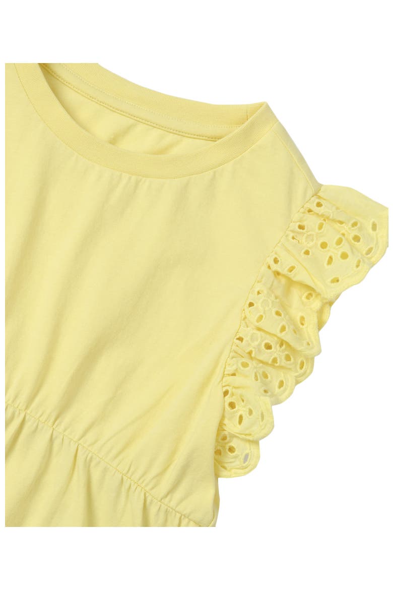 Girls Flutter Sleeve Tiered Peasant Top, Alternate, color, Limelight