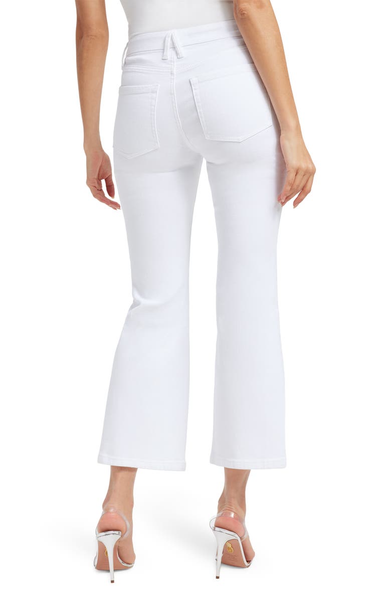 Good American Good Leg Crop Mini Bootcut Jeans, Alternate, color, White001