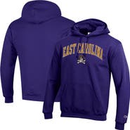Champion Men's Champion Purple ECU Pirates Arch Over Logo Pullover Hoodie