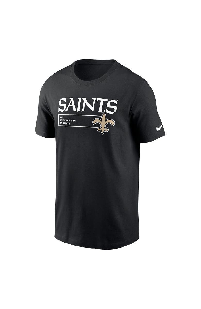 Nike Men's Nike Black New Orleans Saints Division Essential T-Shirt, Alternate, color, Black