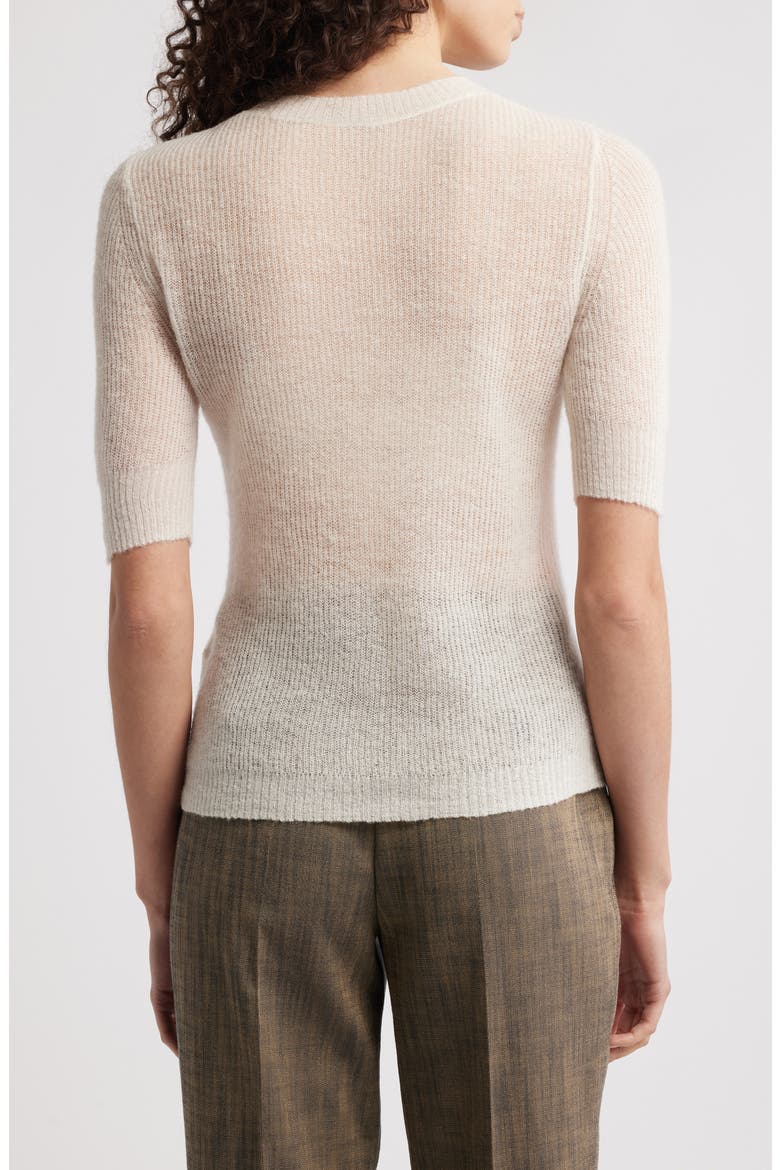 Fusionana Short Sleeve Sweater, Alternate, color, OPEN WHT