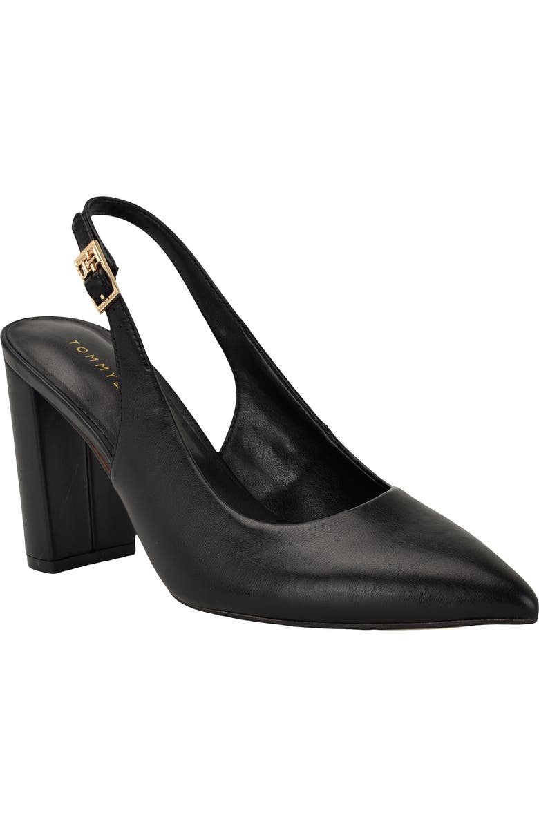 Tommy Hilfiger Azalee Block Heel Slingback Pump, Main, color, Black