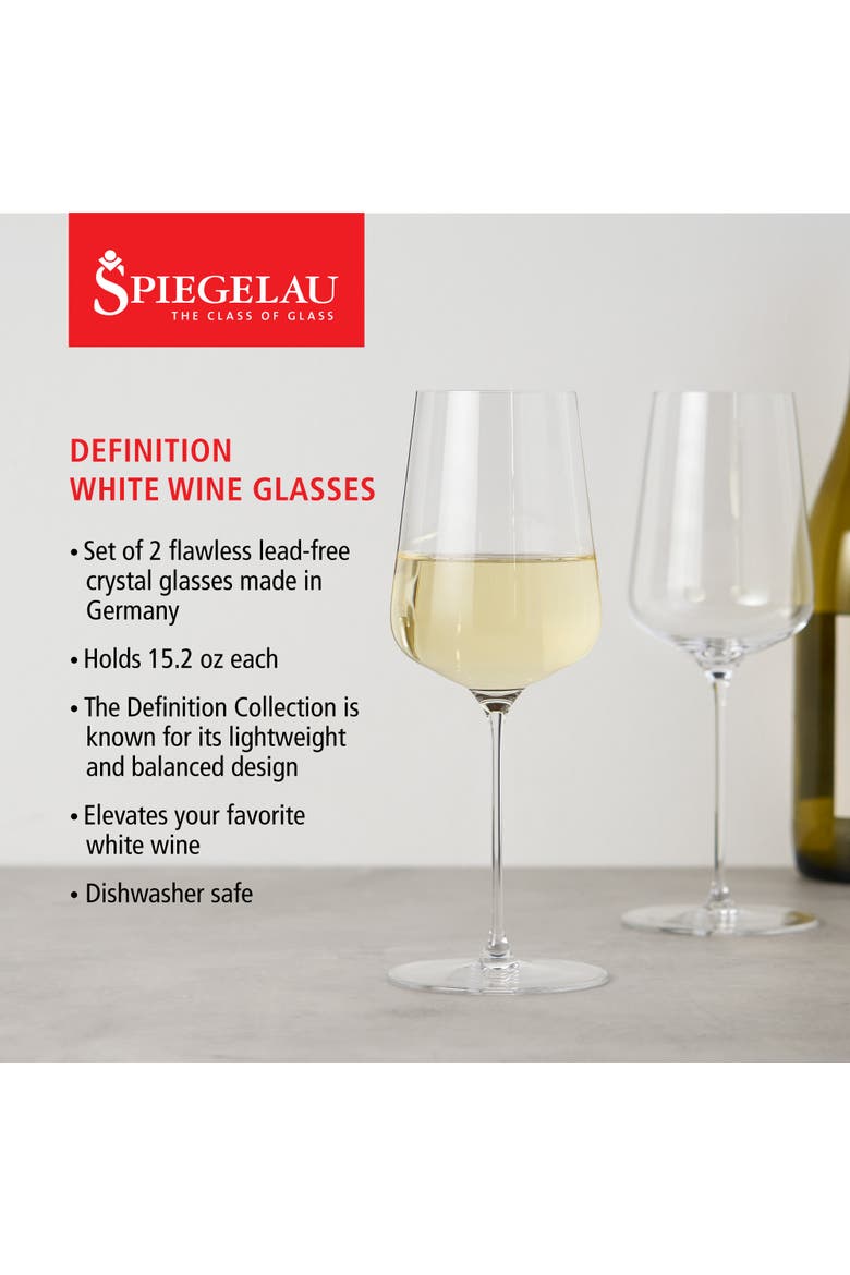 Definition White Wine Glass Set of 2, Alternate, color, Clear