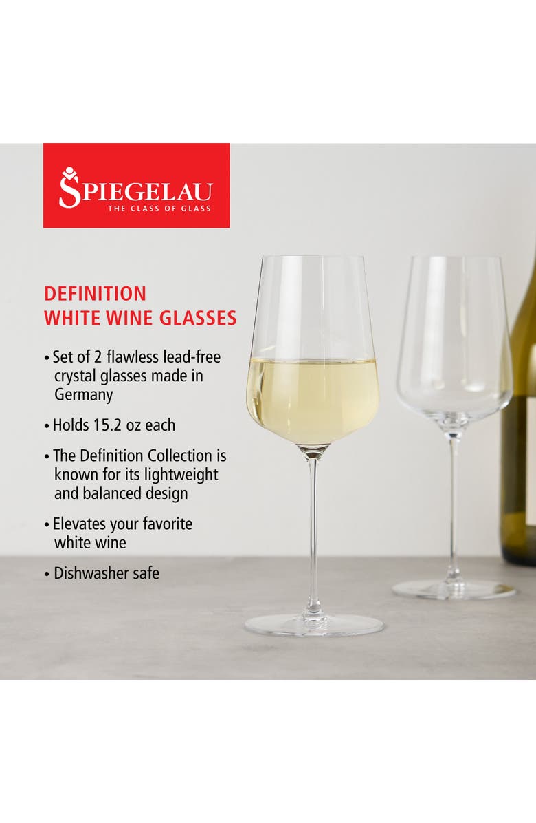 SPIEGELAU Definition White Wine Glass Set of 2, Alternate, color, Clear