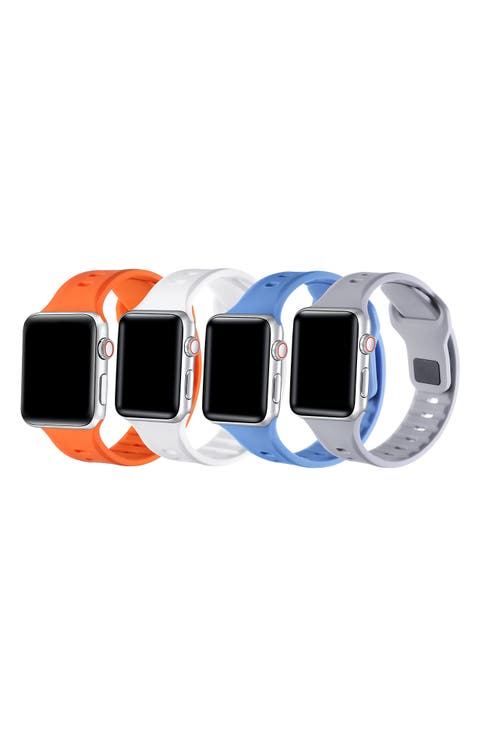 Assorted 4-Pack Silicone Apple Watch® Watchbands
