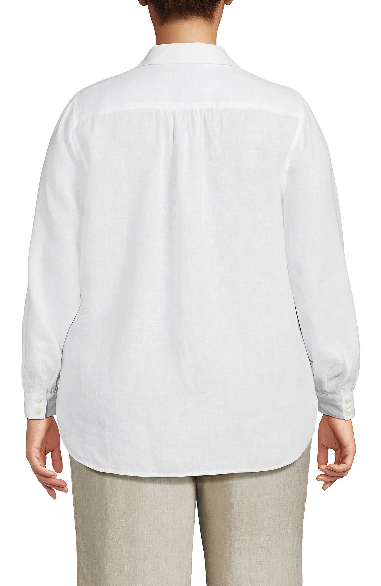 Linen Long Sleeve Feminine Shirt - image 2