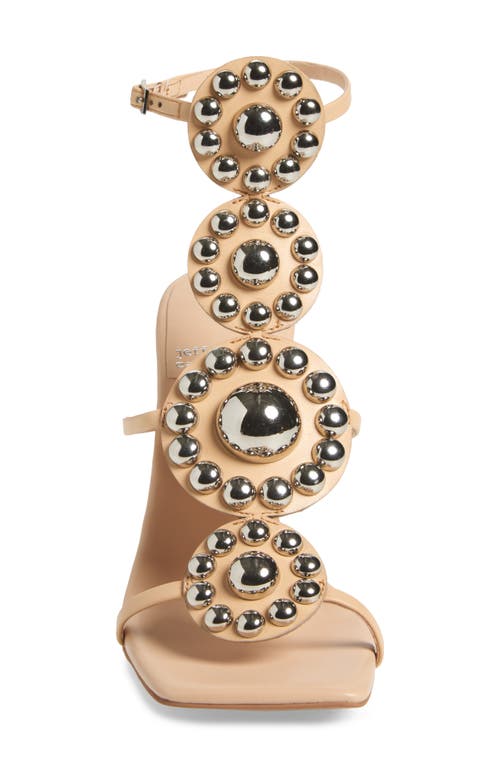 Jeffrey Campbell Renfri T-strap Sandal In Beige Silver