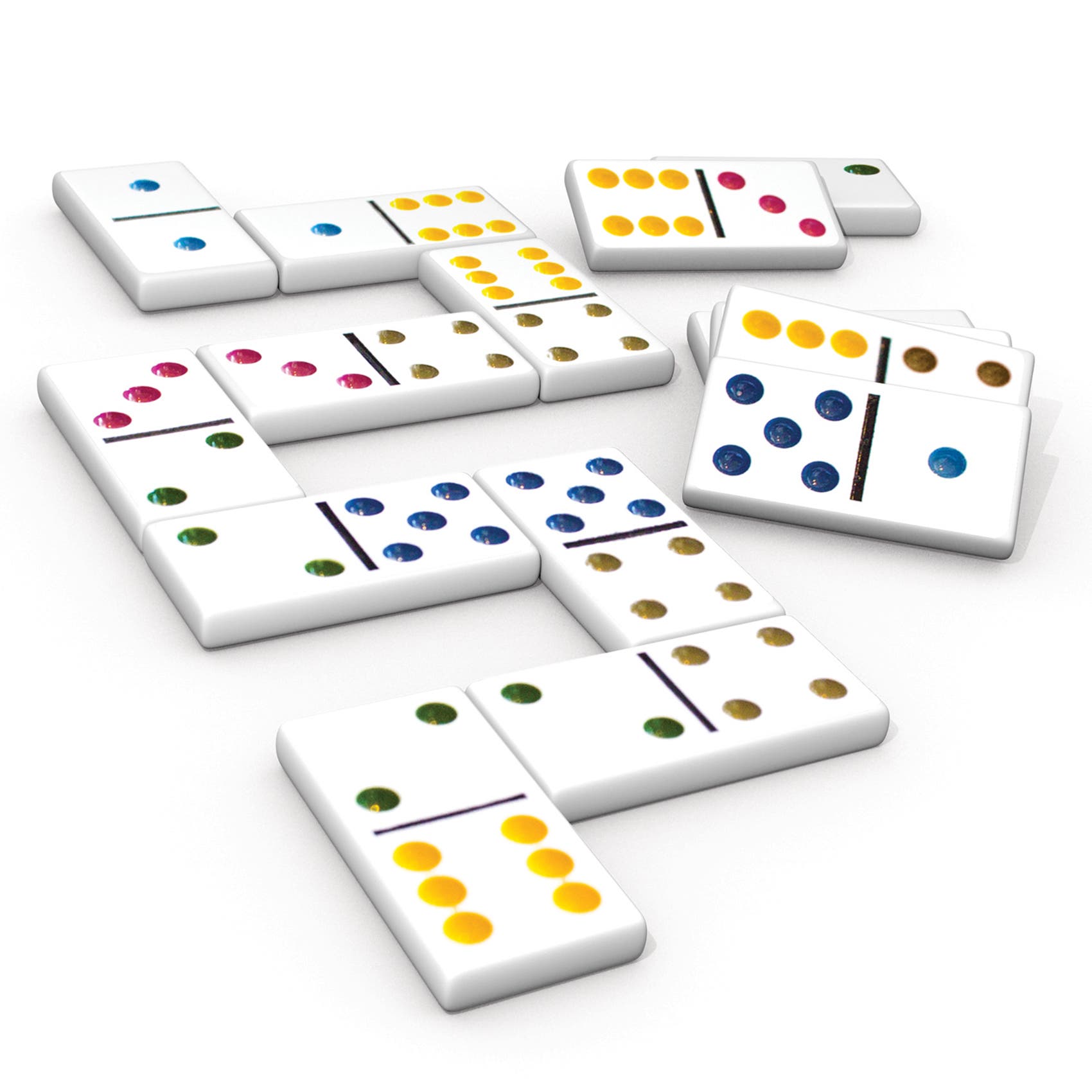 Junior Learning Six Dot Dominoes Educational Action Games in Multicolored 