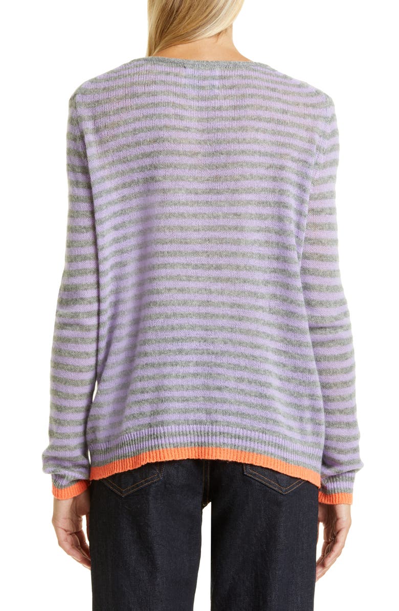 JUMPER 1234 Little Stripe Crewneck Cashmere Sweater, Alternate, color, 