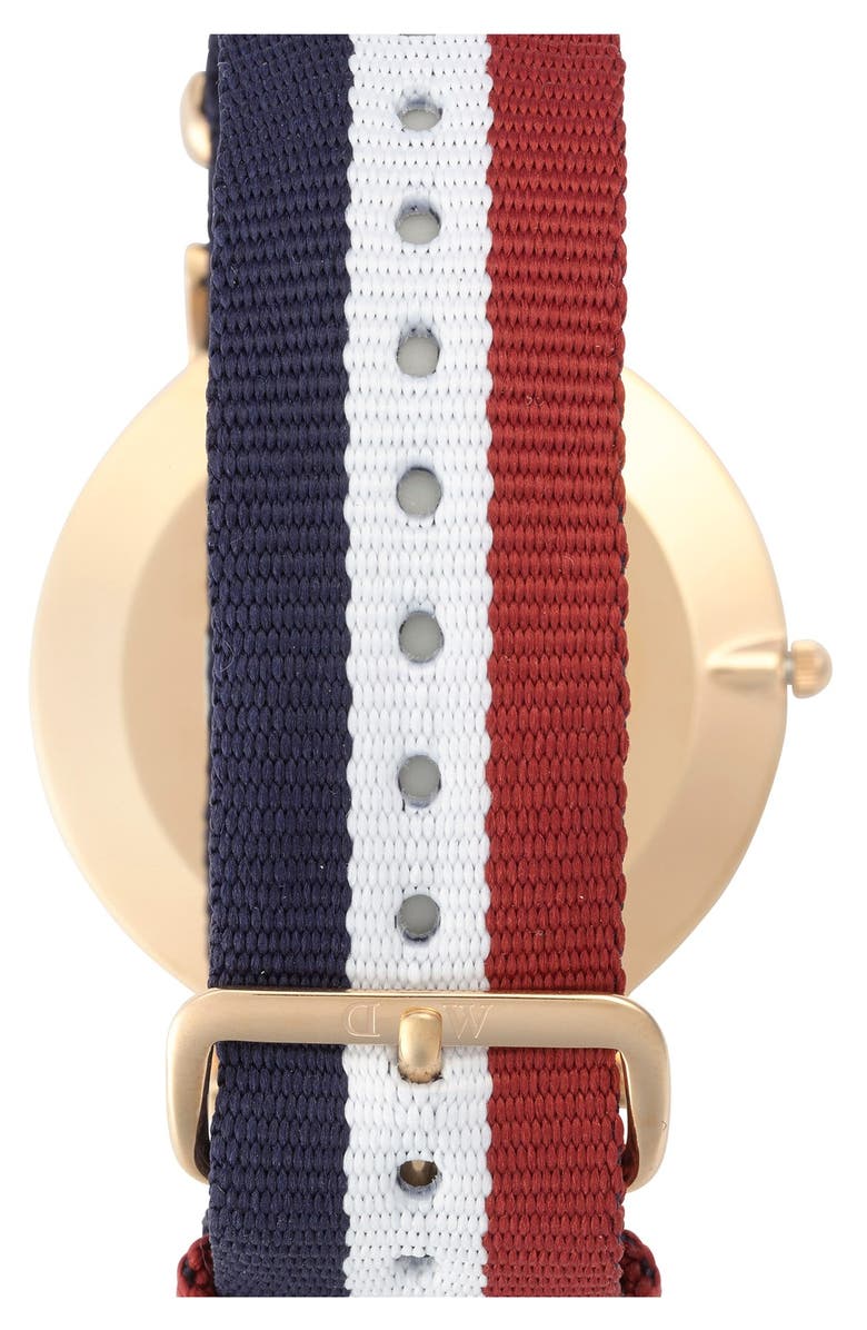 Daniel Wellington 'Classic Cambridge' NATO Strap Watch, 40mm, Alternate, color, 