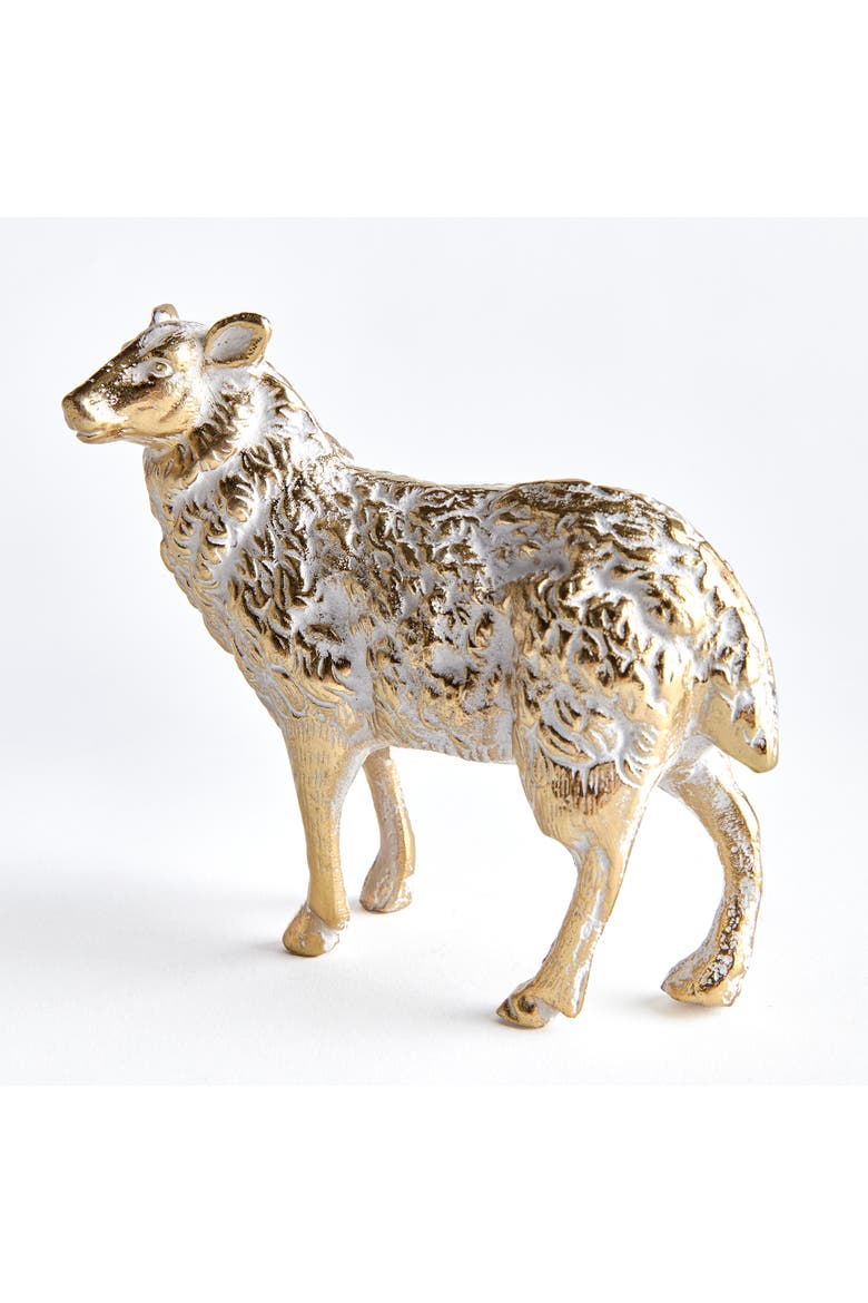 Tufton Sheep Sculpture Decorative Object, Alternate, color, Gold