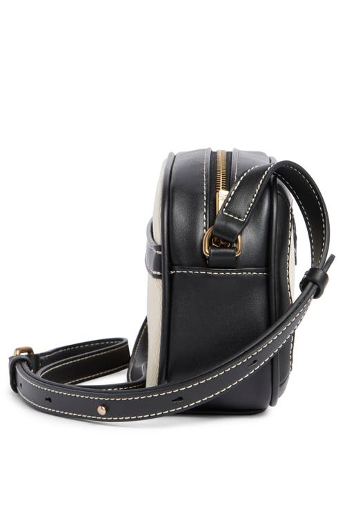 Sam Edelman Fitz Canvas Camera Bag In Cream/black