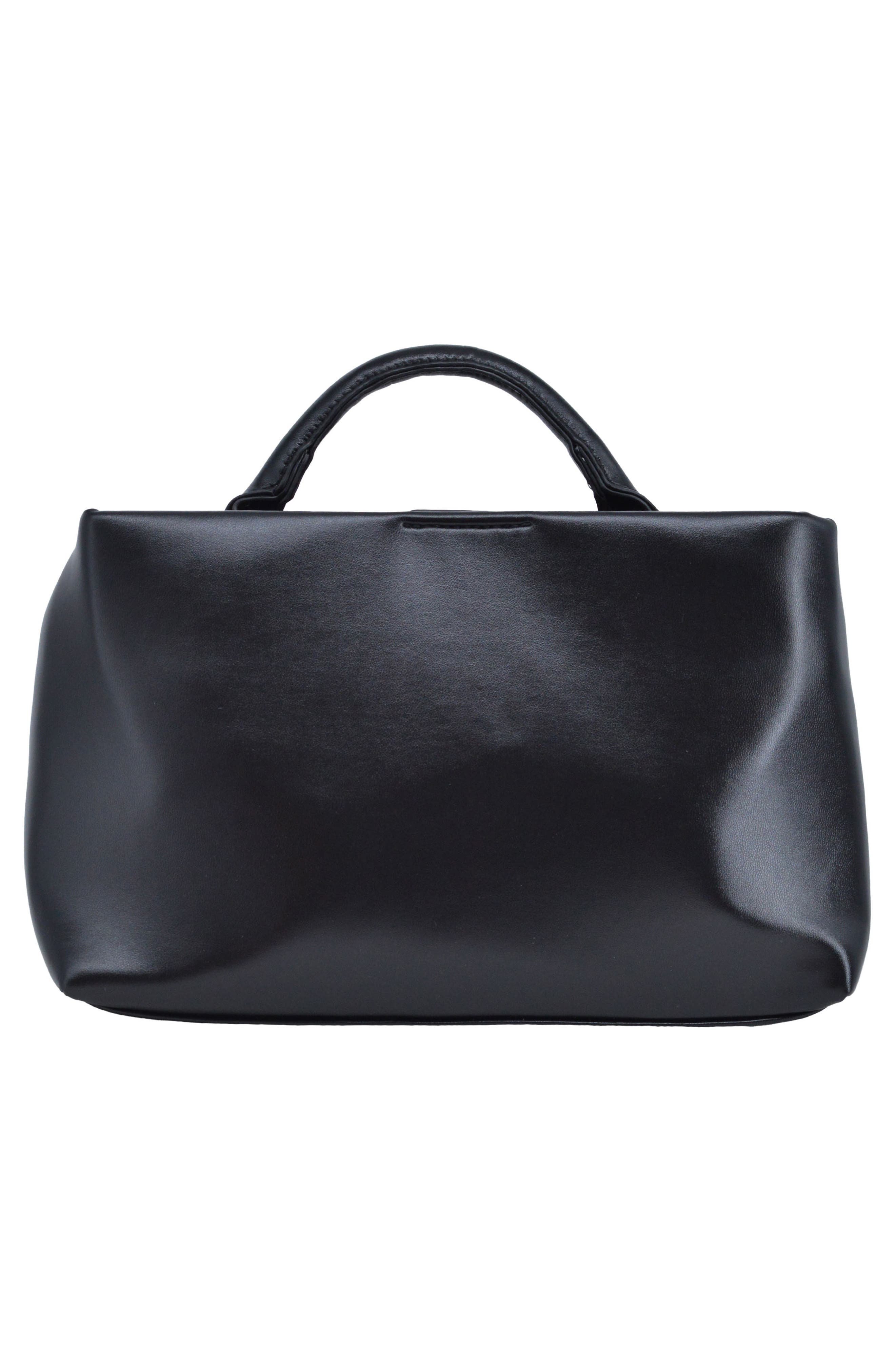 bebe Luca Satchel with Matching Wallet, Alternate, color, Black