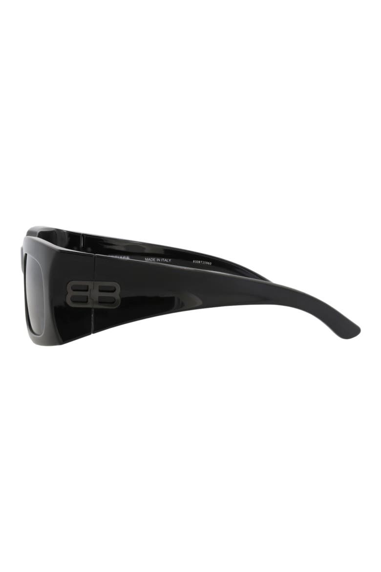 Gender Inclusive Novelty 55mm Square Sunglasses, Alternate, color, BLACK BLACK BLUE