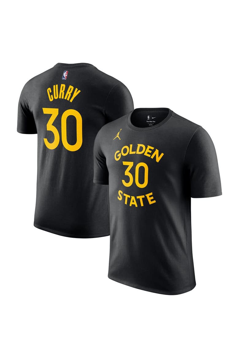 Men's Jordan Brand Stephen Curry Black Golden State Warriors Statement Edition Name & Number T-Shirt, Main, color, Black