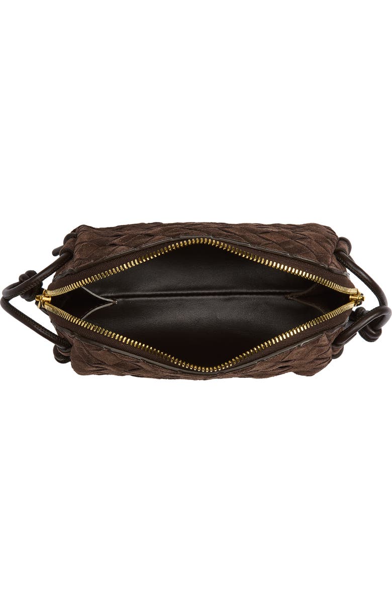 Bottega Veneta Concert Intrecciato Suede Crossbody Pouch, Alternate, color, 2132 Fondant-Gold