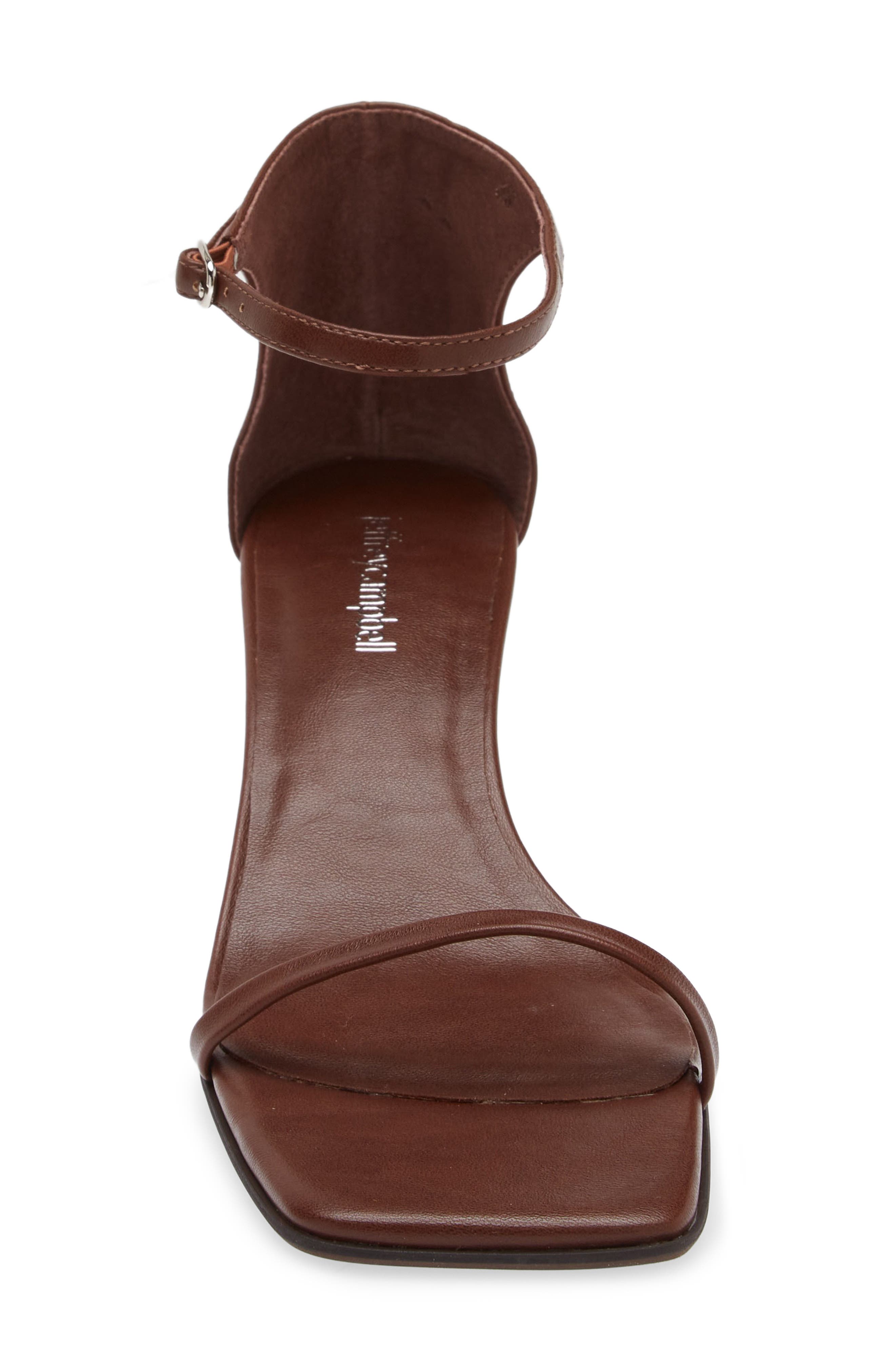 Celina Kitten Heel Ankle Strap Sandal, Alternate, color, MID BROWN