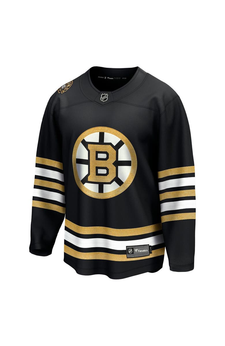 FANATICS Men's Fanatics Branded  Black Boston Bruins 100th Anniversary Premier Breakaway Jersey, Alternate, color, 