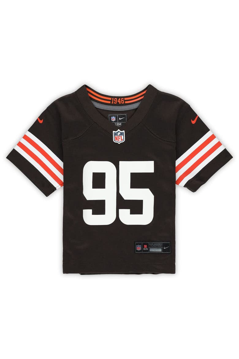 Infant Nike Myles Garrett Brown Cleveland Browns Team  Player Game Jersey, Alternate, color, Brown