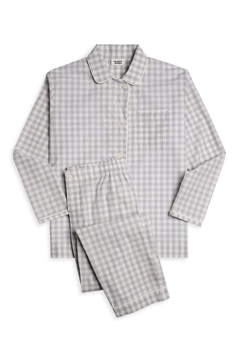 Bishop Pajama Set, Alternate, color, Large Grey Gingham