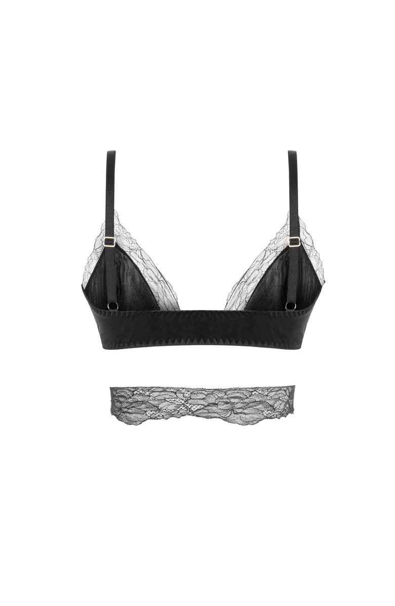 Mers Silk Clara Bra, Alternate, color, Black