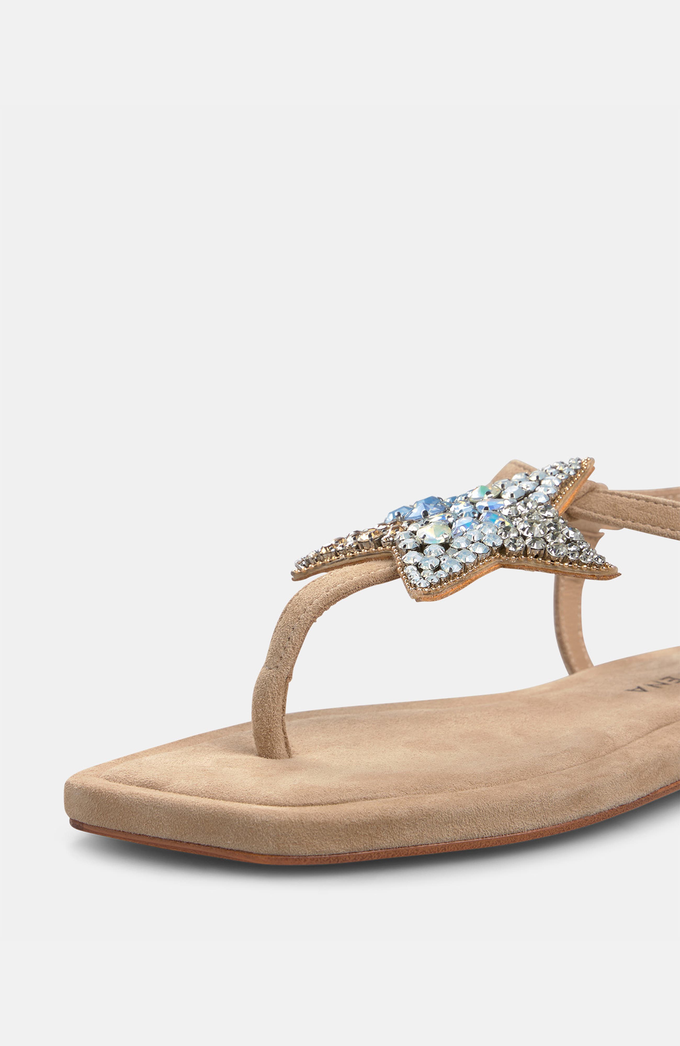 Rhinestone Detail Sandal, Alternate, color, Beige