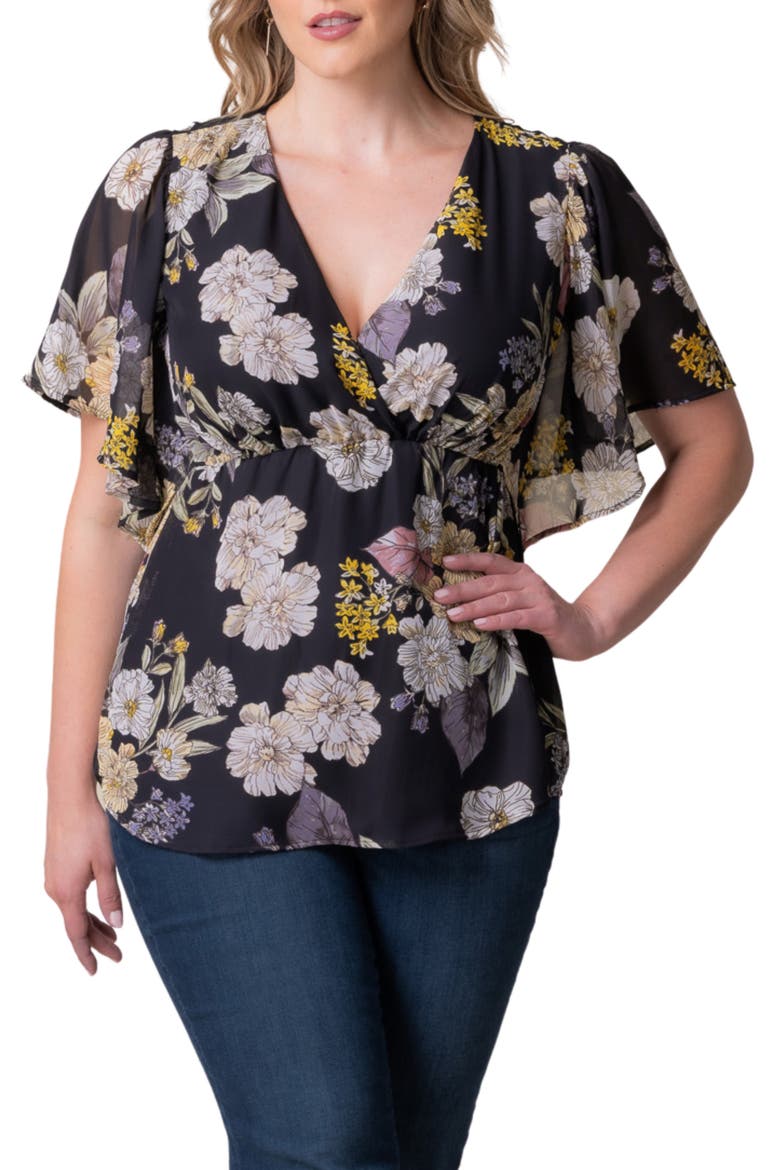 Seaside Serenade Top, Main, color, MIDNIGHT PEONY PRINT