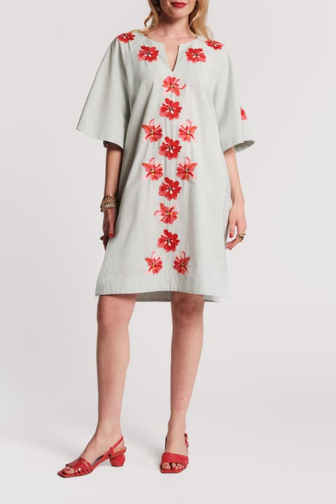 Charming Caftan Mini Georgia Embroidery