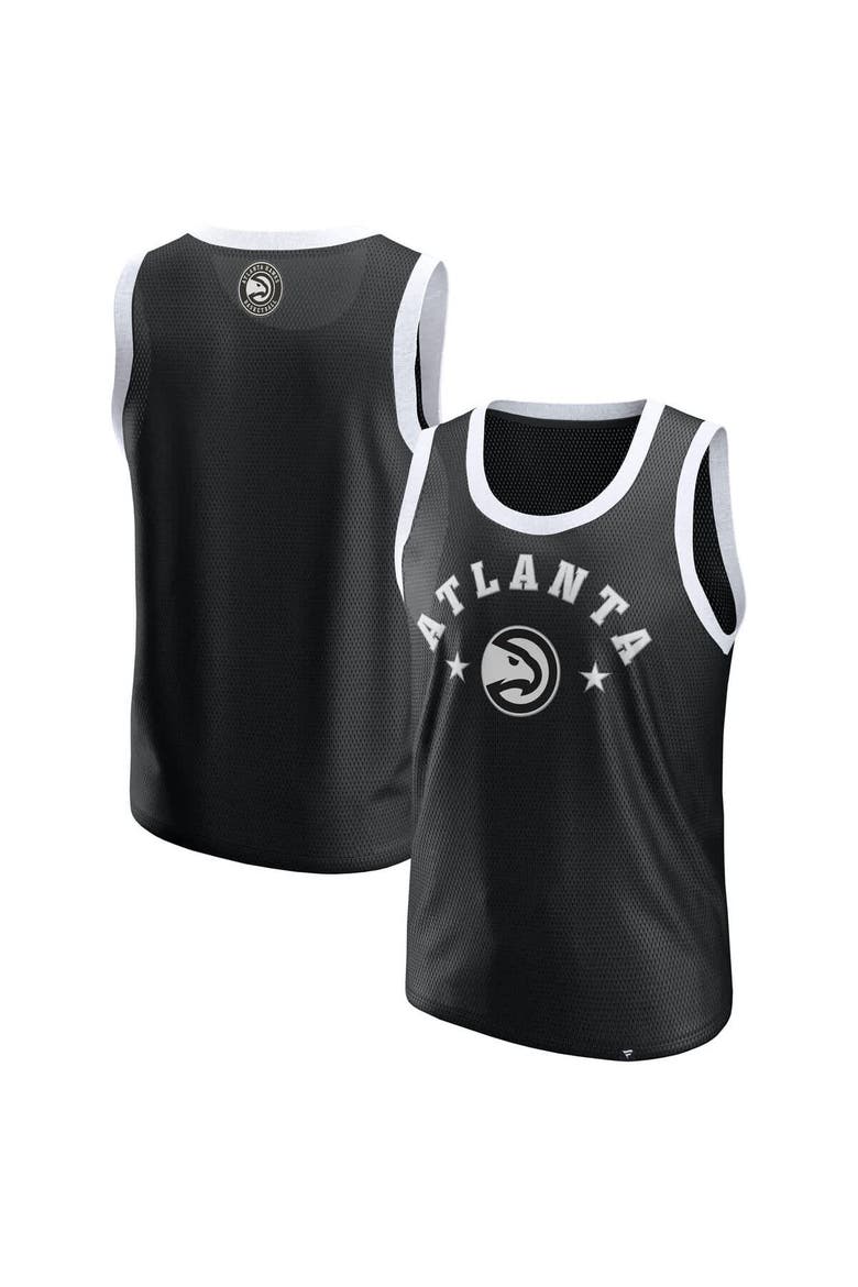 Men's Fanatics  Black Atlanta Hawks Mesh Tank Top, Main, color, Black