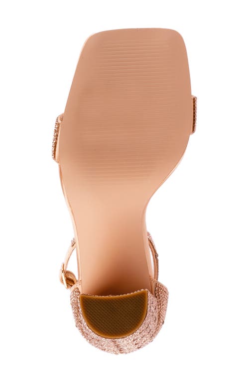 Lady Couture Dalia Crystal Embellished Ankle Strap Sandal In Gold