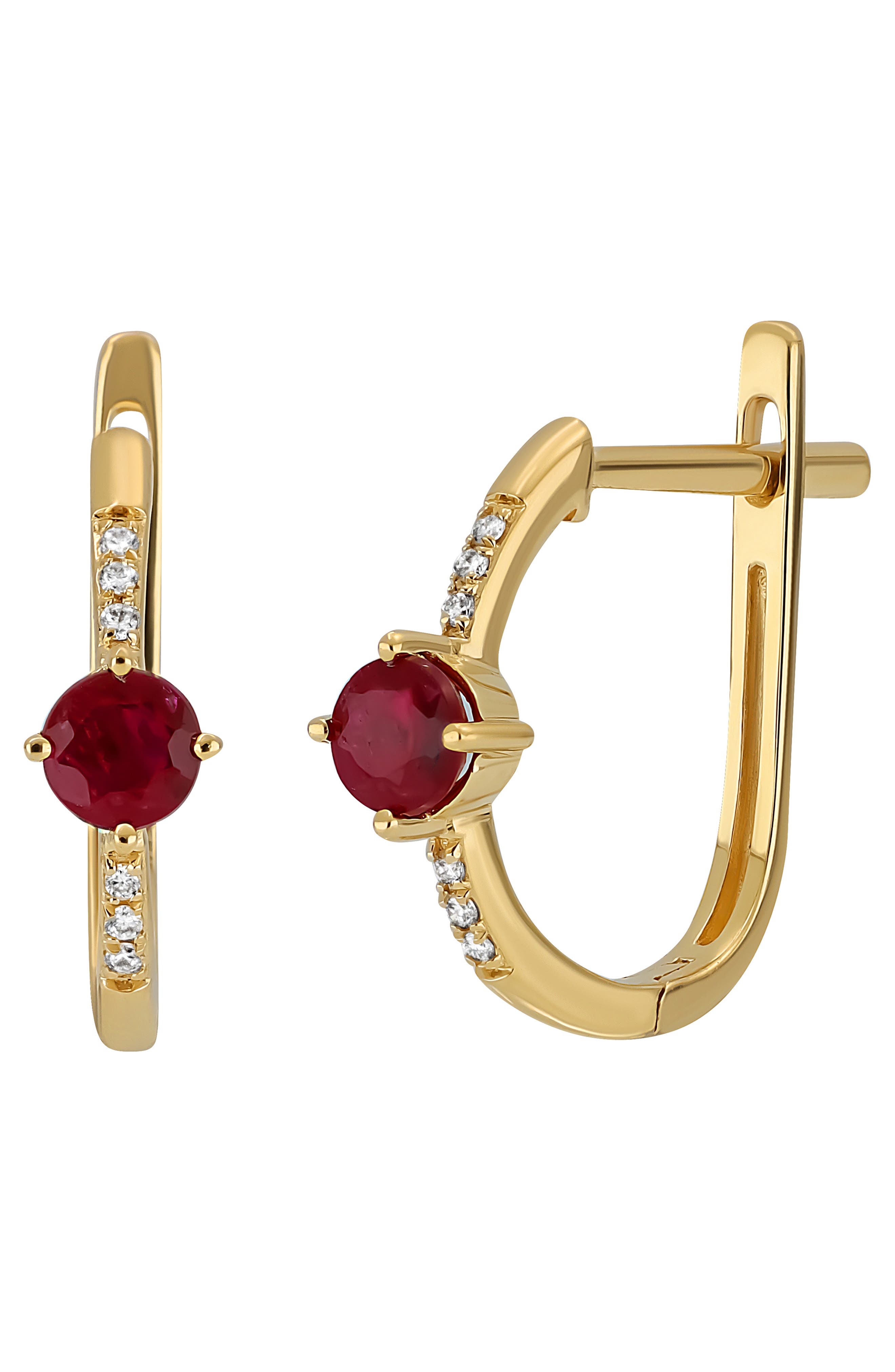 Bony Levy 18K Gold Pavé Diamond Hoop Earrings - 0.03ct.