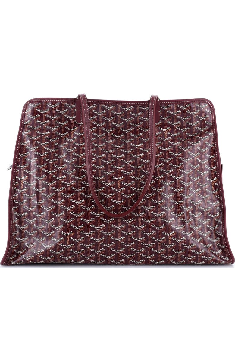 Pre-Owned Goyard Hardy Pet Carrier Coated Canvas PM, Main, color, Red