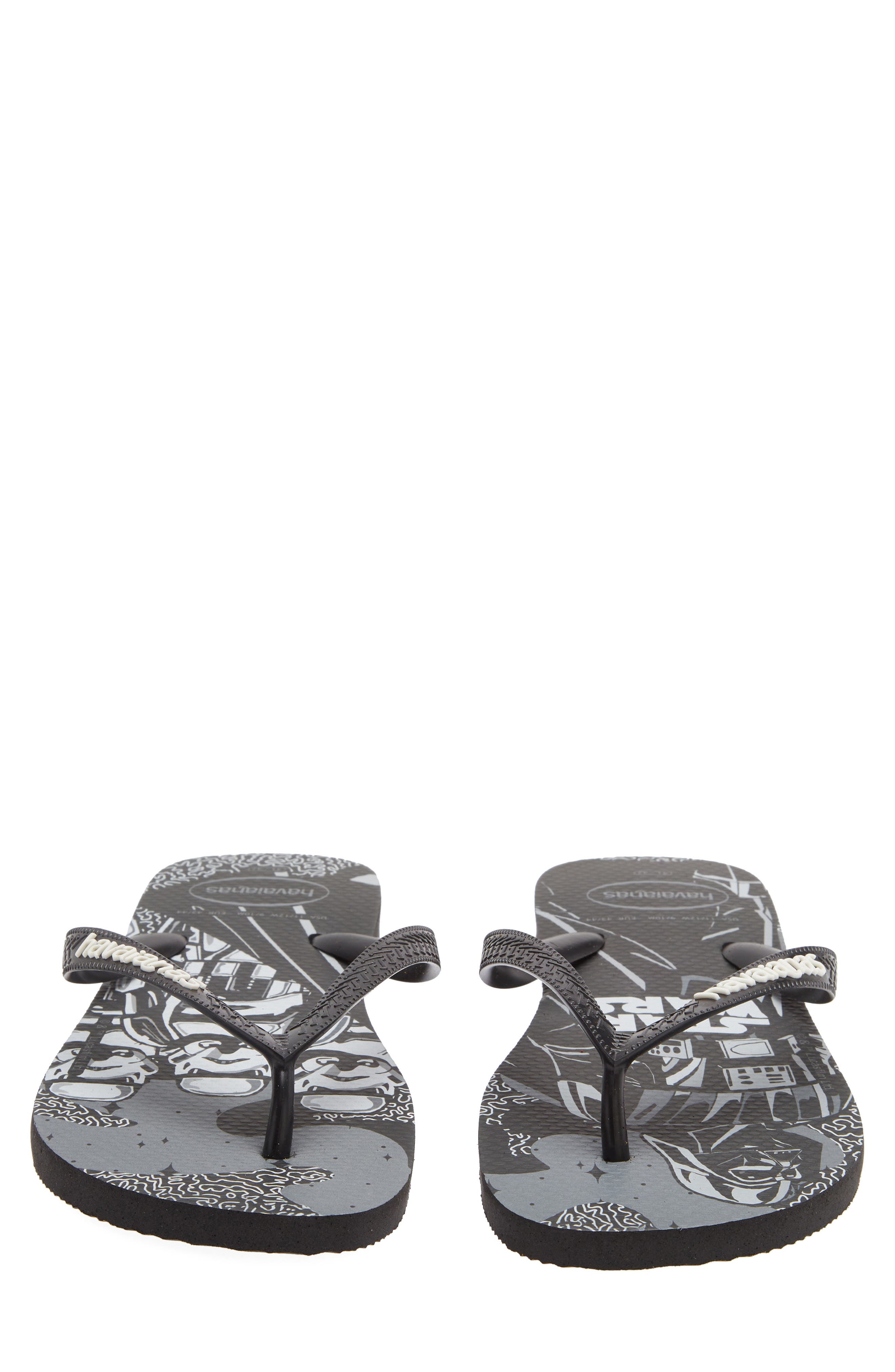 Star Wars Flip Flop, Alternate, color, BLACK/ BLACK/ WHITE