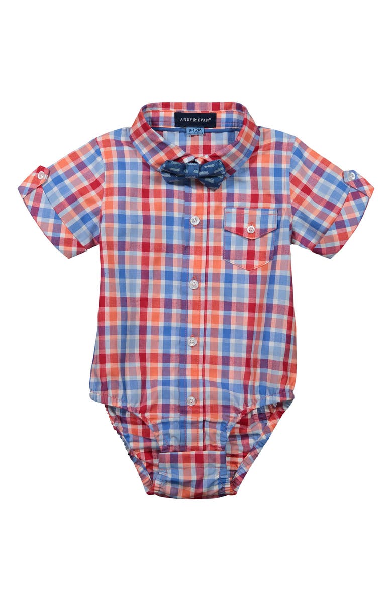 Andy & Evan Bodysuit, Shorts & Bow Tie Set, Alternate, color,
