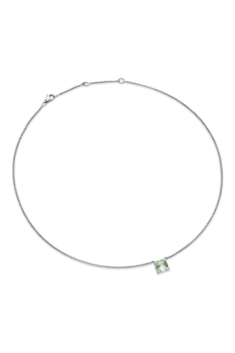 Chatelaine® Pendant Necklace with Diamonds, Alternate, color, PRASIOLITE