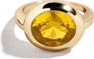 BaubleBar Birthstone Oval Cubic Zirconia Ring